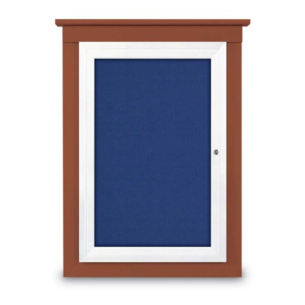 United Visual Products Single Door Enclosed Letterboard, 47"x36", UV1305TB-SATIN-BURGUN UV1305TB-SATIN-BURGUN - main